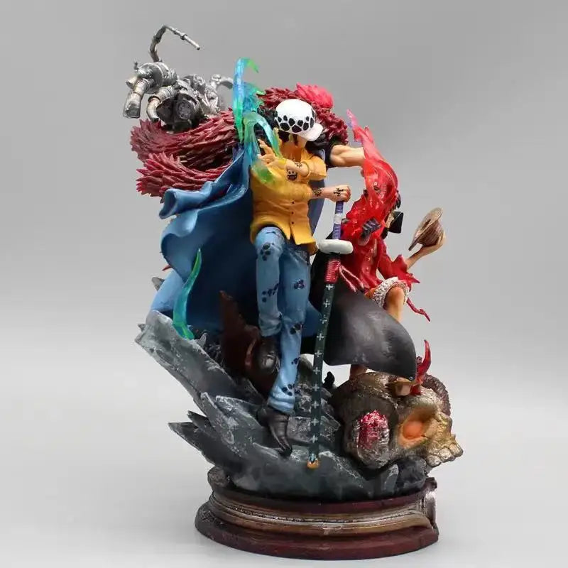 22cm One Piece Anime Figure Figurine Three Captain  Kid Law Luffy Action Pvc Model Statue Doll Collection Decoration Toys Gifts