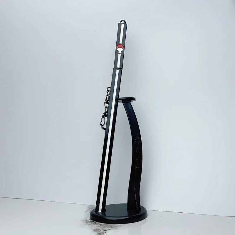 22 см (8,66 инча) аниме периферни устройства Учиха Саске миниатюрен Кусанаги но Цуруги цинкова сплав метални модели играчки за занаяти меч с калъф