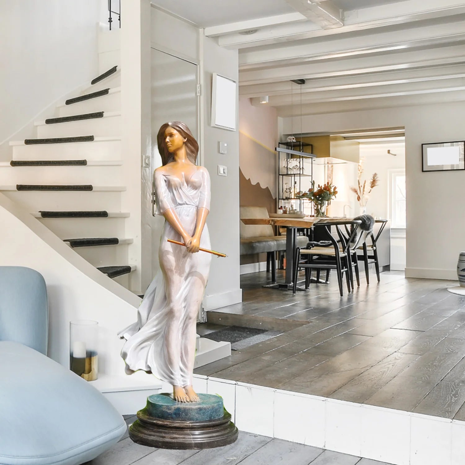 70 cm Schöne Luo Li Rong Bronzeskulptur Bronze Hübsche Dame Statue Berühmte Sexy Weibliche Skulptur Für Wohnkultur Großes Kunsthandwerk