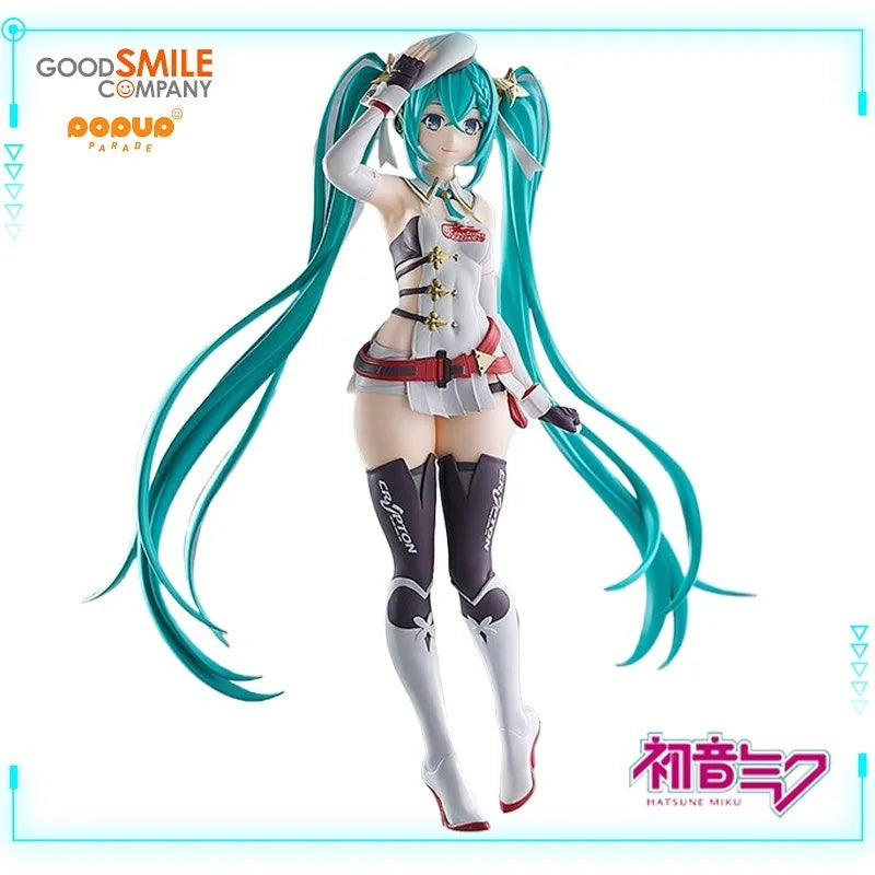 GSC Original Genuine Good Smile Racing Hatsune Miku Pop Up Parade Racing 2023 Ver 17cm Anime Collections Model Toy Figures Gifts
