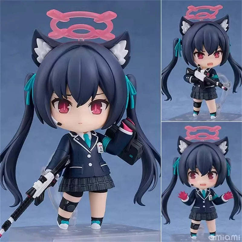 Blue Archive Q Version Nendoroid Shirako Sawa Mika Misono Arona Anime Figure Set Collectible Model