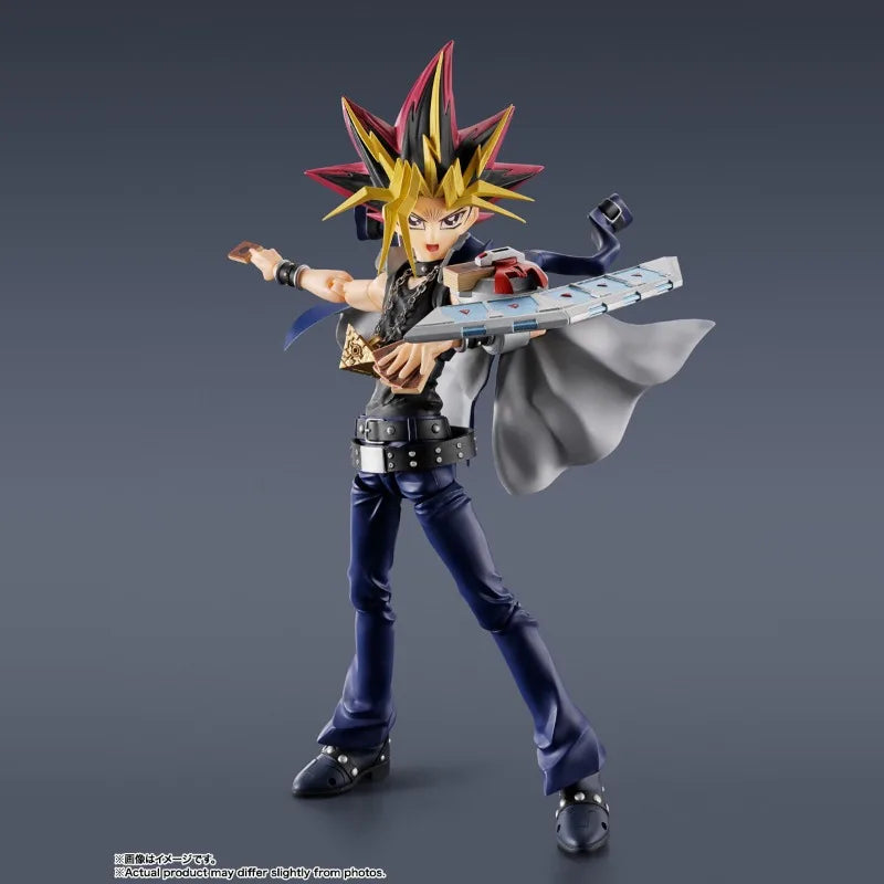 Bandai Genuine SHF YAMI YUGI Yu-Gi-Oh! Duel Monsters Anime Action Figure Collectible Joint Mobility Model Toys Gift