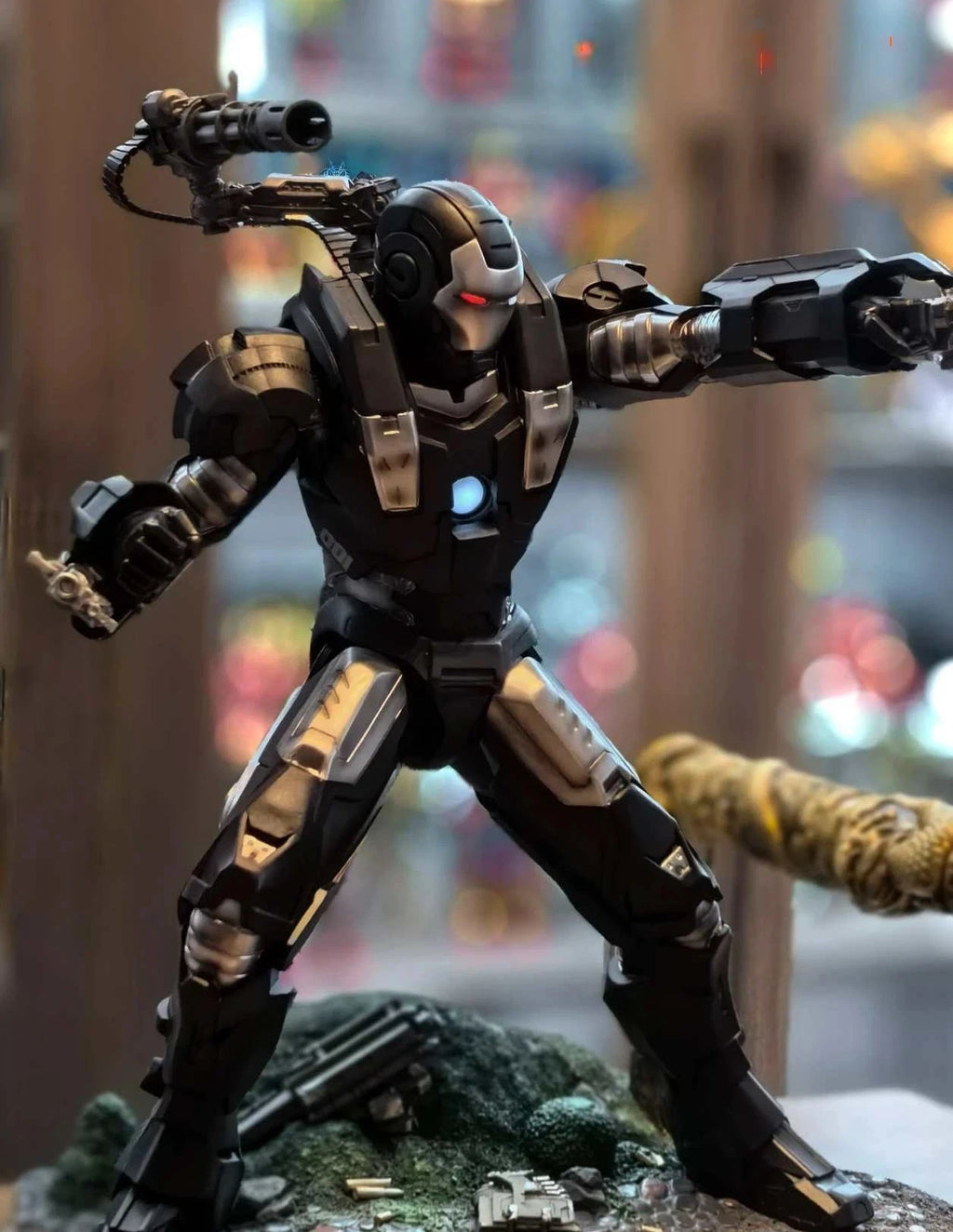New In Stock War Machine Full Body Image Scene Version Resin Figurine Glowing Marvel Desktop Decoration Ornament Birthday Gift