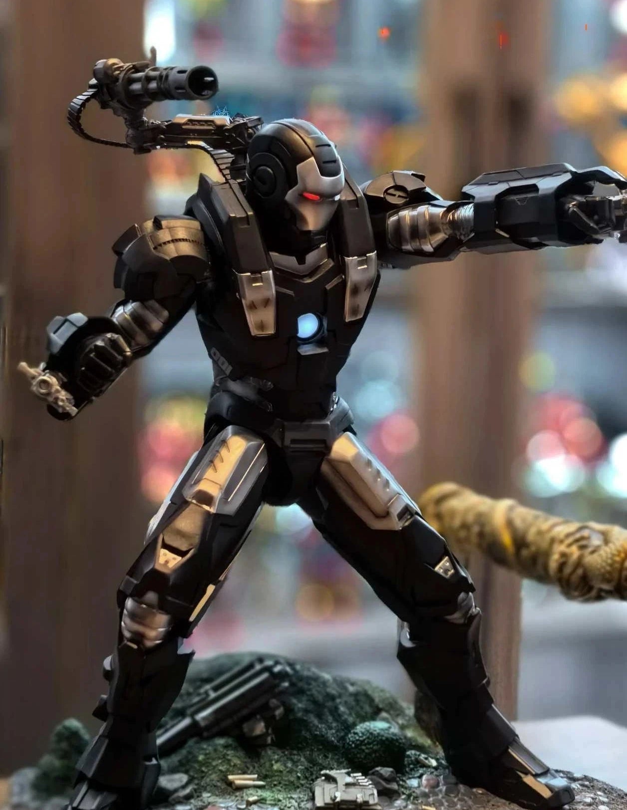 New In Stock War Machine Full Body Image Scene Version Resin Figurine Glowing Marvel Desktop Decoration Ornament Birthday Gift
