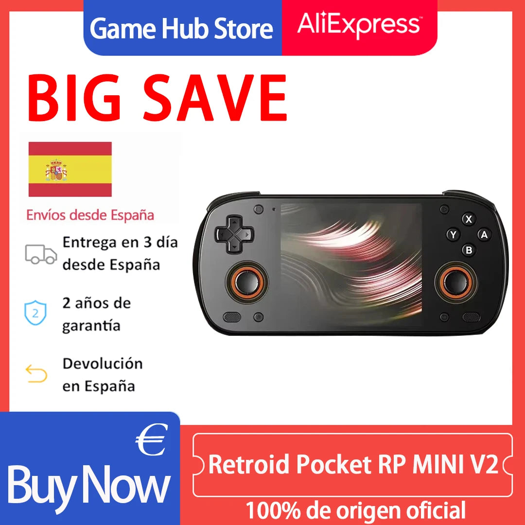 Retroid Pocket RP MINI V2 Handheld Game Console 3.92" AMOLED Screen 4000mah Hall Effect Joystick SD865 Game Console Gift