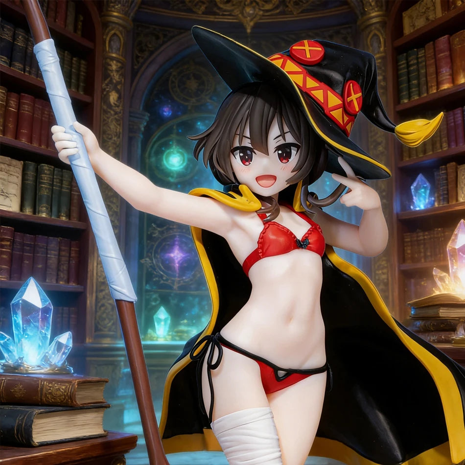 Megumin Great Mage Swimsuit Figure Model Ornament - Beautiful Girl Prize Collectible from 'God's Blessing on This WonderfulWorld