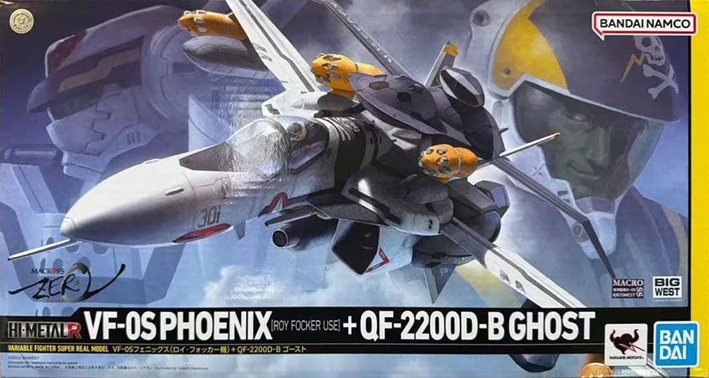Original In Stock BANDAI Macross Zero VF-0S PHOENIX (ROY FOCKER USE)+QF-2200D-B GHOST Action Figures Boxed Collection Model Toys