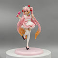 New 19cm Anime Hatsune Miku sakura Maid costume Standing posture Action Figure PCV Model statue Desktop ornament doll toy Gifts