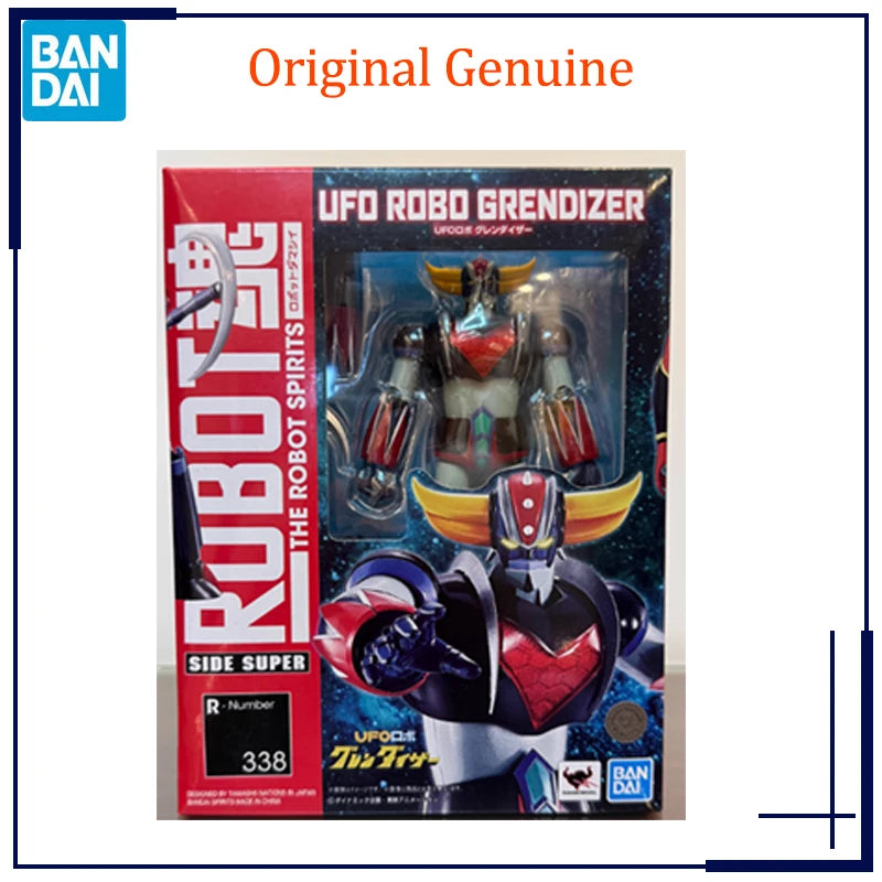 Original Genuine Bandai Anime UFO Robot GRENDIZER THE ROBOT SPIRITS 338 Model Toys Action Figure Gifts Collectible Kids Boy Girl