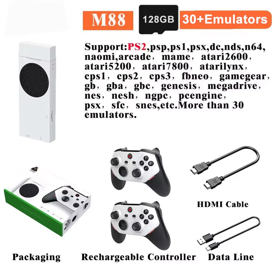 1T Version for switch ps3 3ds Retro Game Console M88 Pro Ultra Wireless Stick 4k 20000 Game 128G Portable for ps2  60+simulators