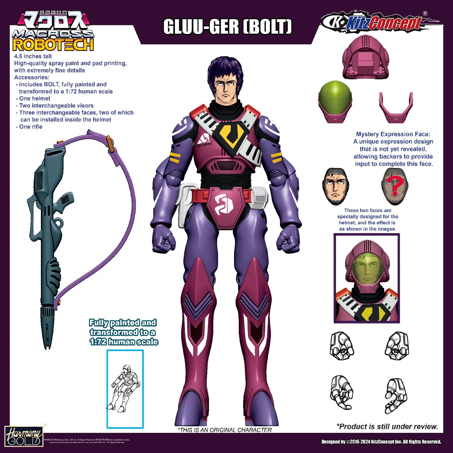 KitzConcept Robotech The Super Dimension Fortress Macross Series Zenith Star Soldier Rico Action Figure Model Toys Movable Model