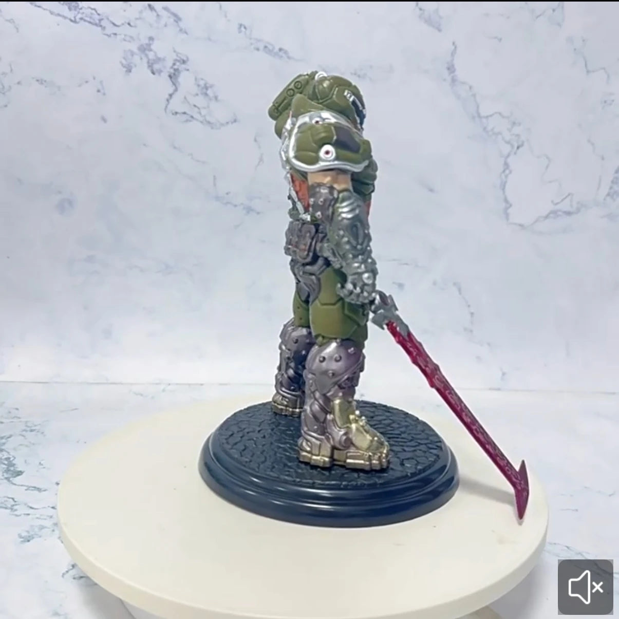 21CM Doom Slayer Eternal Action Figure Collection Model Statue Anime Destroy Hunter Akam  Figurine Desktop Ornament Pvc Toy Gift