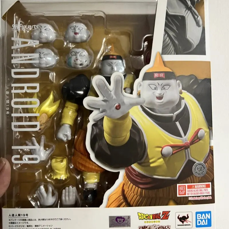 Original Bandai S.H.Figuarts SHF Dragon Ball Z Android 19 Anime Action Figure Model Toy