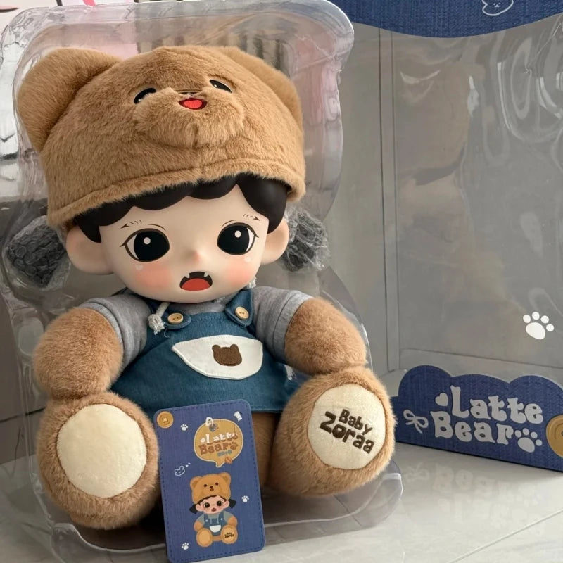 Genuine Zoraa latte bear Vinyl Face Big Doll Kawaii Collection Figure Model Cartoon Decor Toys Surprise Adult Kids Birthday Gift
