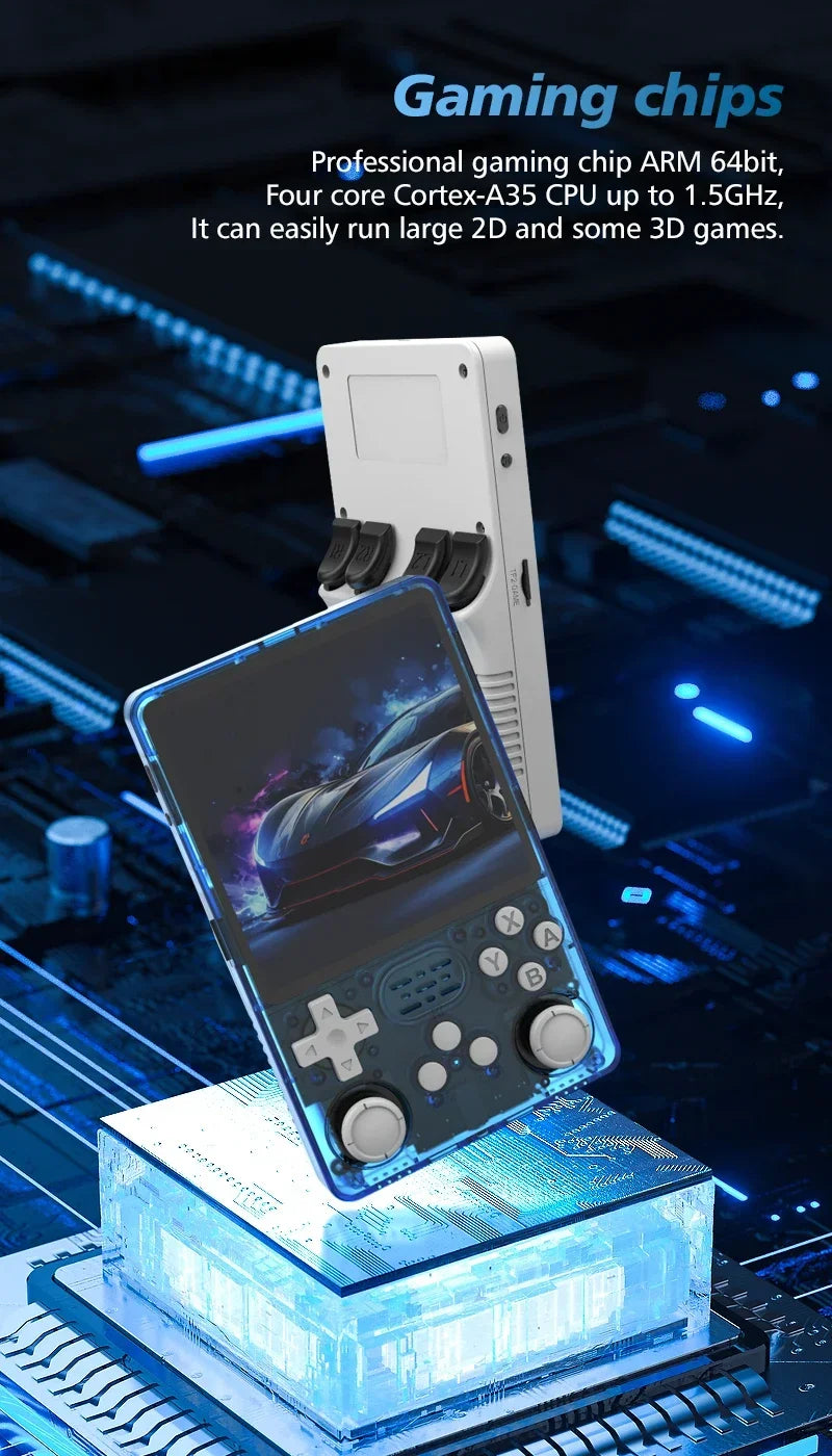 R36 Plus Retro Handheld Game Console Linux 64-bit System 4" IPS Screen RK3326