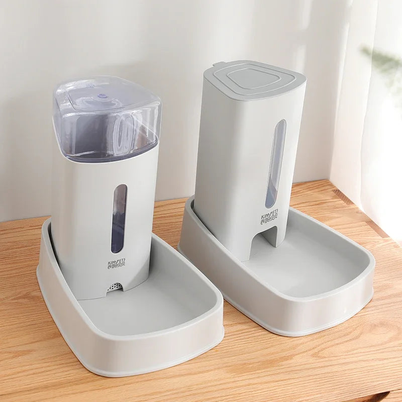 Cat Dog Feeder Pet Automatic Water Dispenser Cat Food Bowl Large Capacity Feeder Water Dispenser Pet Feeding Watering Supplies