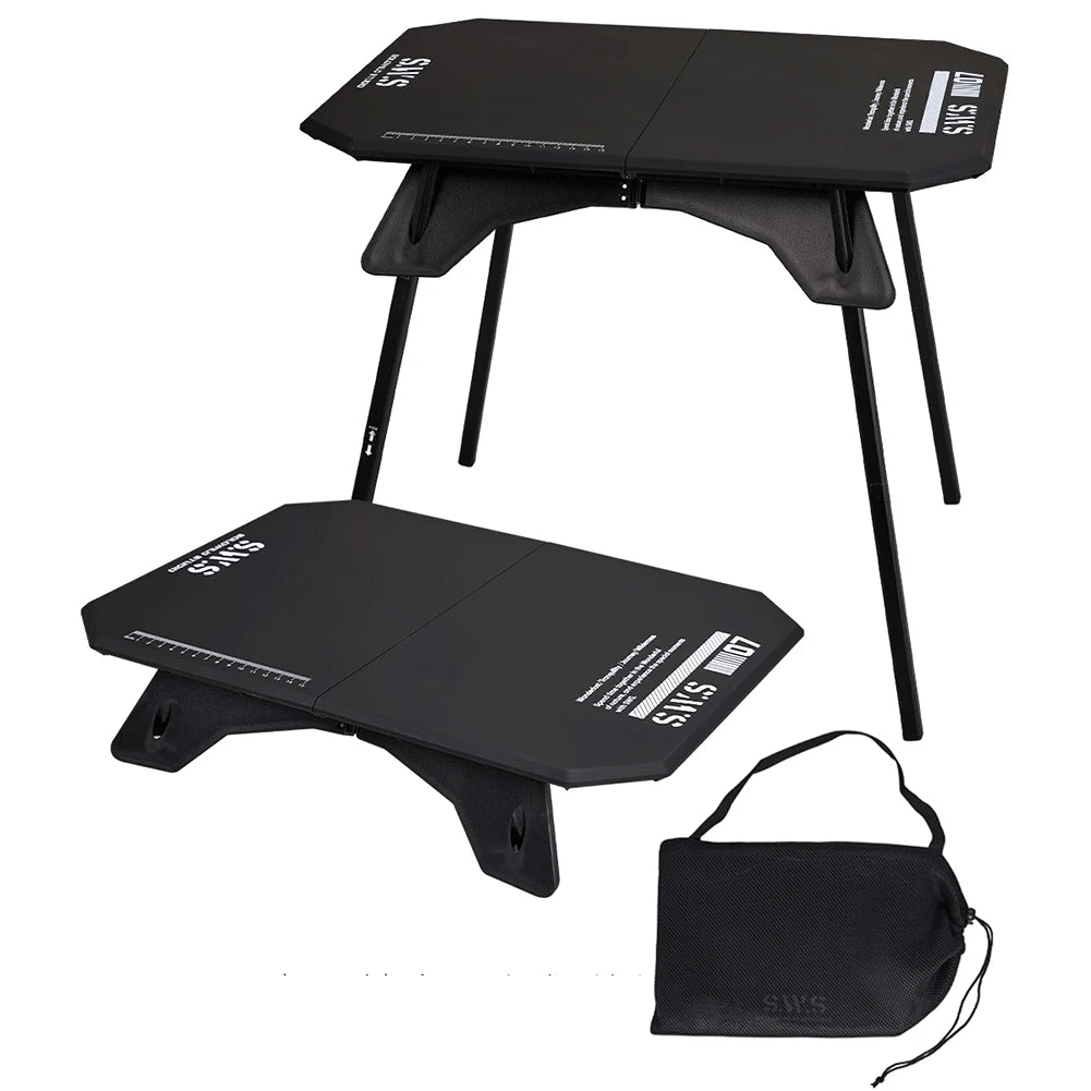 Outdoor Folding Table High Low Dual-Use Ultralight Camping Table Aluminum Alloy Lightweight Picnic Table for Backpacking Hiking