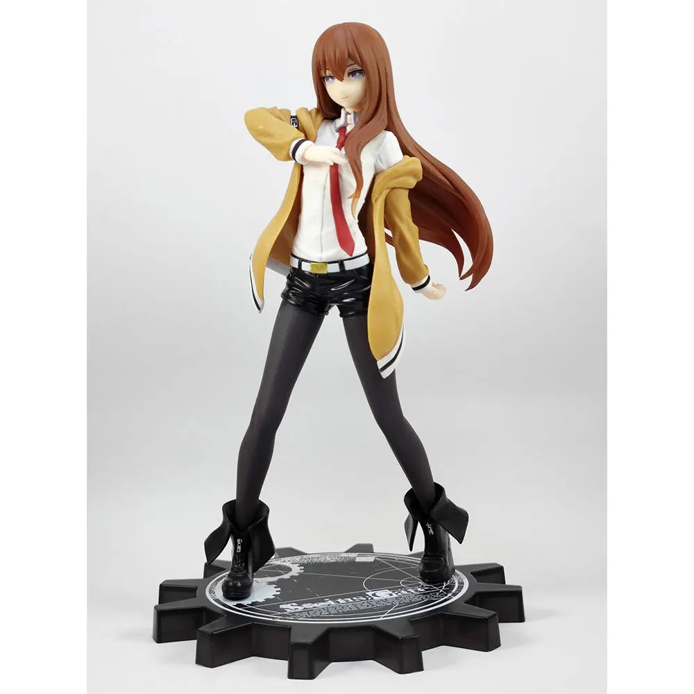 18 см аниме Steins; Gate фигурка Makise Kurisu седнала позиция аниме модел играчки подаръци колекция декорация орнаменти PVC