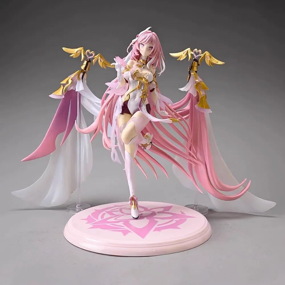 Honkai Impact 3rd Elysia Pink Sweetheart Maid Figure Holding Dessert Tray Anime GK Model Collectible Birthday Gift For Game Fans