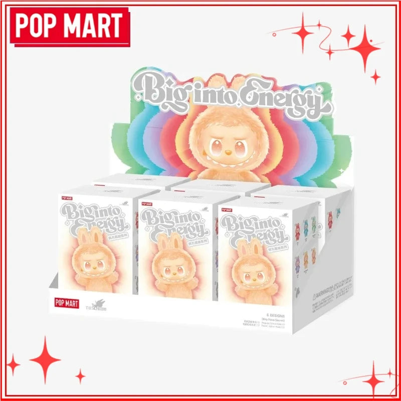 Genuine POP MART Labubu V1 V2 V3 Macarons Have A Seat Big Into Energy Coca Cola Series Vinyl Plush Pendant Blind Box Plush Toys