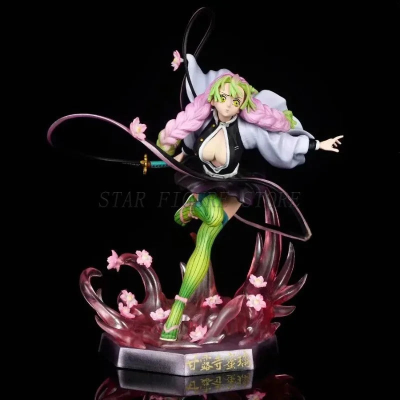 Gk Demon Slayer Kanroji Mitsuri Action Figure Statue 22cm Kimetsu No Yaiba Figurine PVC Collection Ornaments Model Toys Gifts