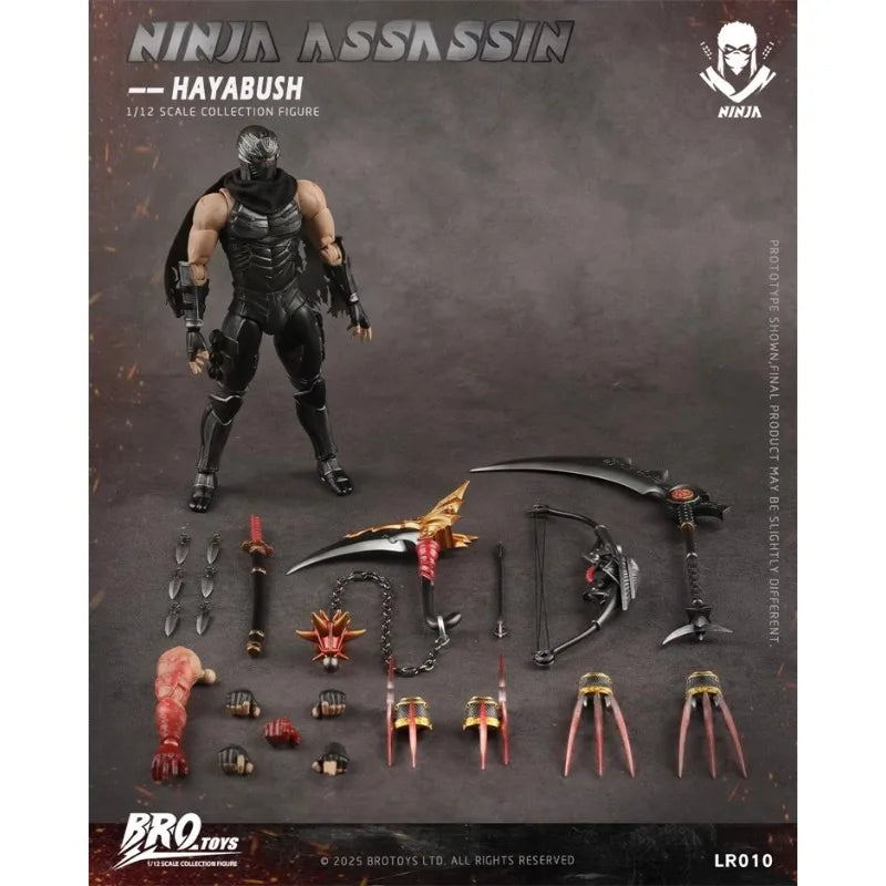 BROTOYS Original 1/12 LR010 Ninja Assassin Hayabusa Ninja Dragon Sword Legend 6-inch Japanese Action Game Movable Doll Model Toy