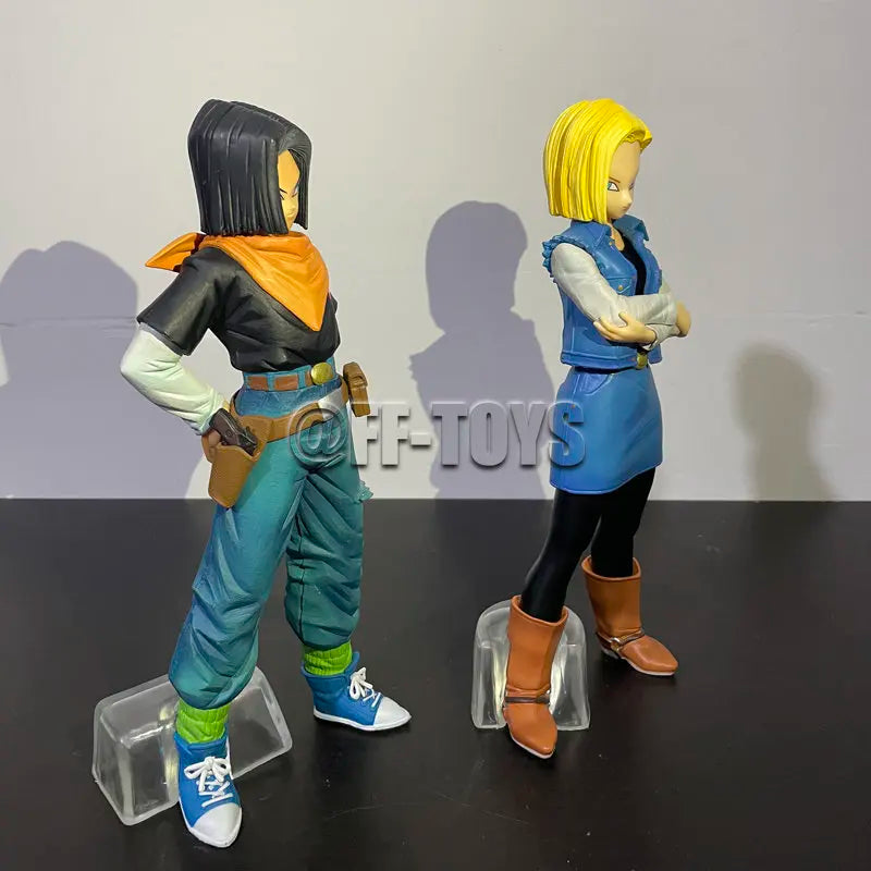 24CM Аниме Dragon Ball Z Android 17 18 Фигура Android 18 PVC екшън фигурки Колекция Модел играчки за деца Коледни подаръци