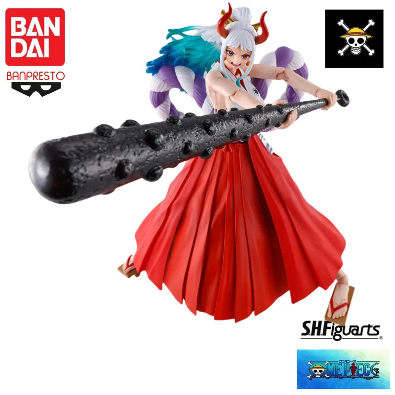 HOT Bandai Original In Stock One Piece Anime Shfiguarts SHF Yamato Action Figure Model Doll Brand New Boxed Garage Figure 18.5CM