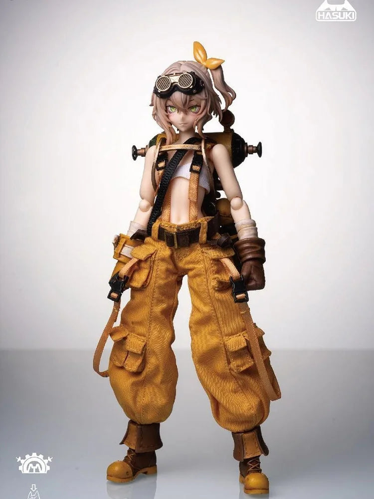 HASUKI - God Cat Jumping Original Pocket Art Series  Demonic Witch Chun Handheld and Movable Humanoid Figures Collectible Model