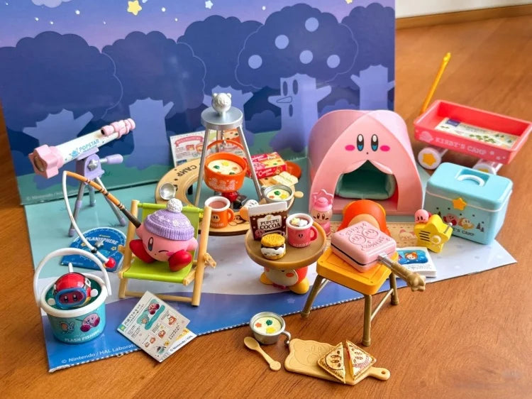 New Re-Ment Kirby Miniature Scene of Starry Sky Camping Anime Action Figure Model Toys Gift for Birthday