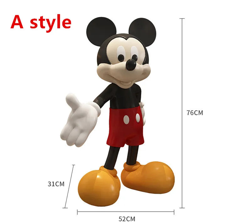 Disney 110cm Big size Posture Mickey Mouse Resin Action Figure Collection model Home decorations Ornaments toys kids best gift