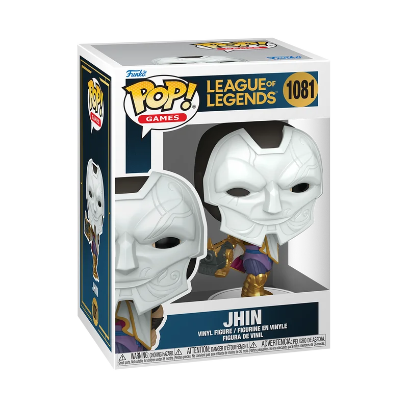 Funko POP Official Licensed League of Legends LOL Akali Jhin Yone Action Figure Collection Set of 3 Gift Model Toys for Fans