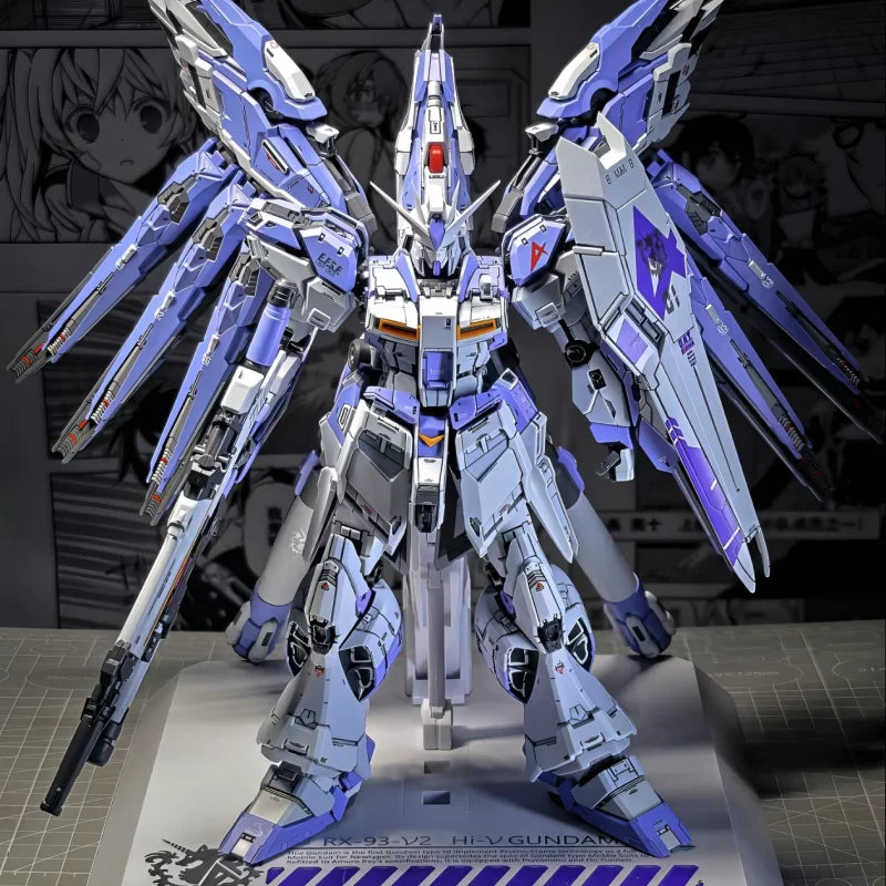 In Stock V-TIGER VT01 02 MG 1/100 RX-93 Alloy Skeleton Assembly Model Kit Action Figure Plastic Model Toy for Christmas Gift