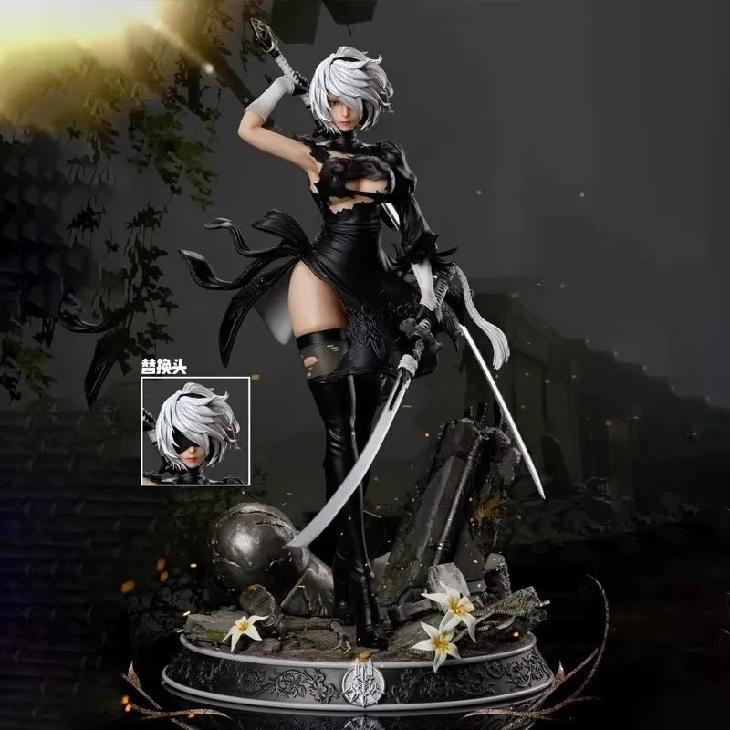 27cm Anime Demon Slayer Gk Figurine Rengoku Kyoujurou Action Figure Fantasy PVC Collection Ornament Model Creative Toys Gifts