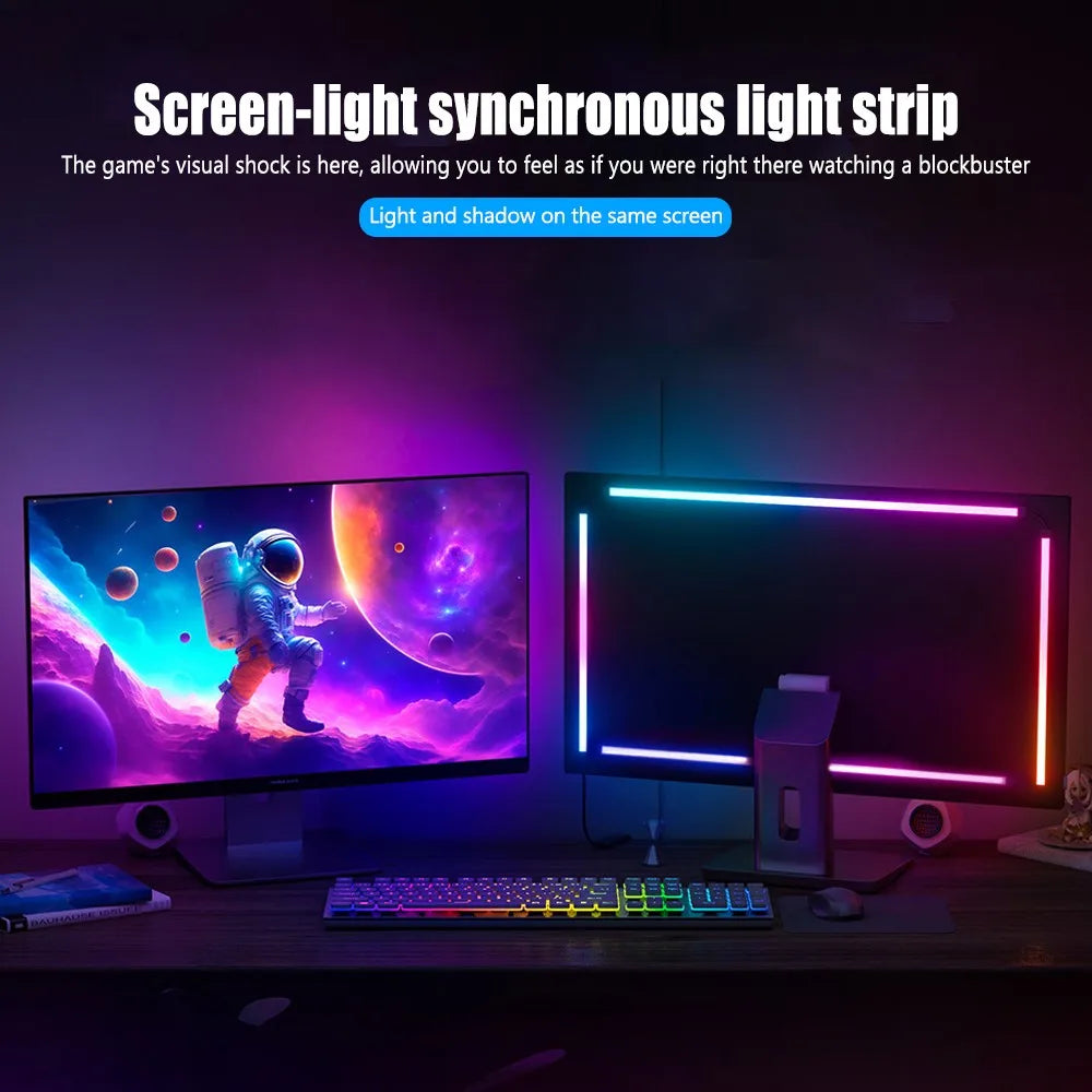 RGB Gaming Sync Light Strip Computer Monitor Light LED Backlight Color Music sync DIY Display APP Control Atmosphere Decor Lamp