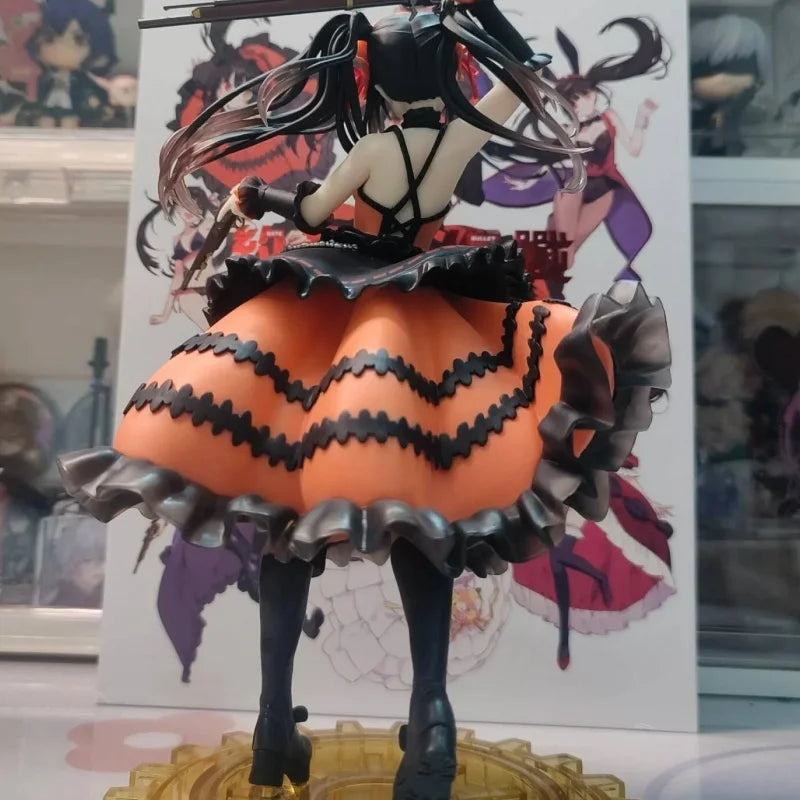 Original Genuine Taito Date A Live 21cm Tokisaki Kurumi Pvc Action Figure Collection Model Ornament Doll Trend Toys Gifts