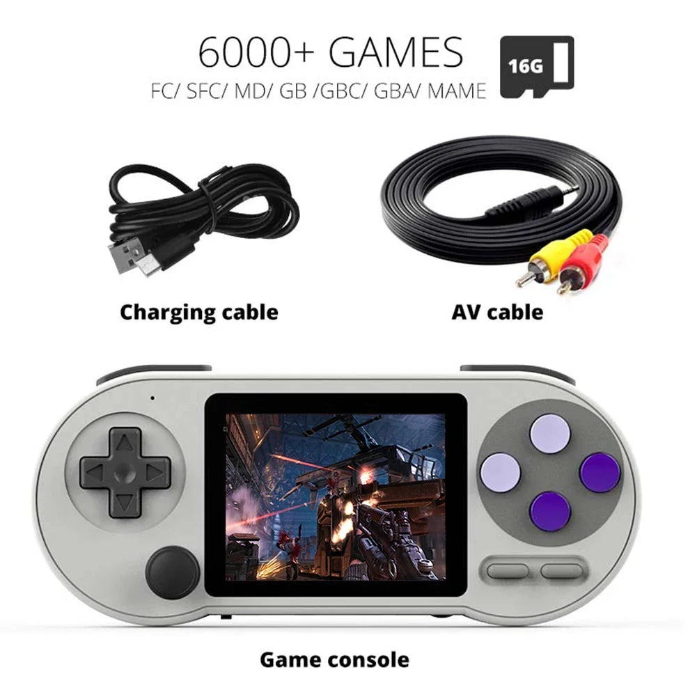 SF2000 Retro Handheld Game Console 3 inch Portable Video Game Players with 6000+Games Classic Mini Video Games for Kids Gifts