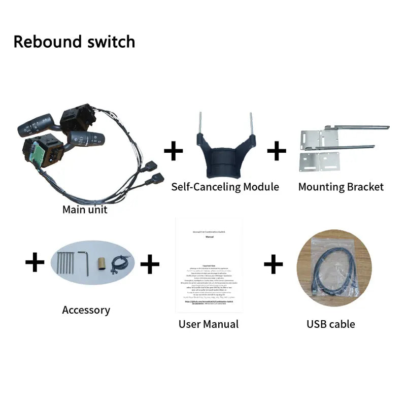 For PXN V10 V99 Racing Simulator Steering Wheel Euro/American Truck Turn Signal Wiper Automatic Rebound Cruise Ignition Switch