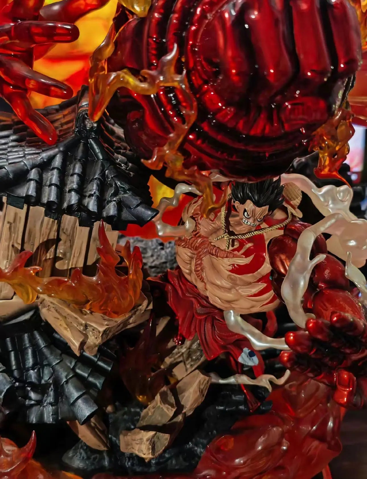 48 cm große ONE PIECE Anime-Figur Portgas D. Ace beschützt Ruffy, PVC-Modell, Szene-Statue, Schreibtischdekoration, Geschenk, Spielzeug