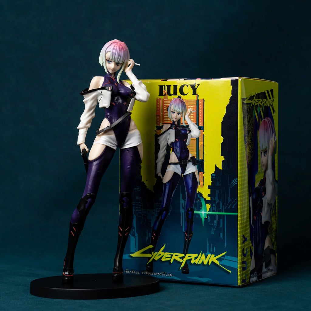 Anime Game Cyberpunk: Edgerunners DAVID LUCY REBECCA Figure Standing Model Toy Gift Collection Aciton Figure PVC Desk Decoration