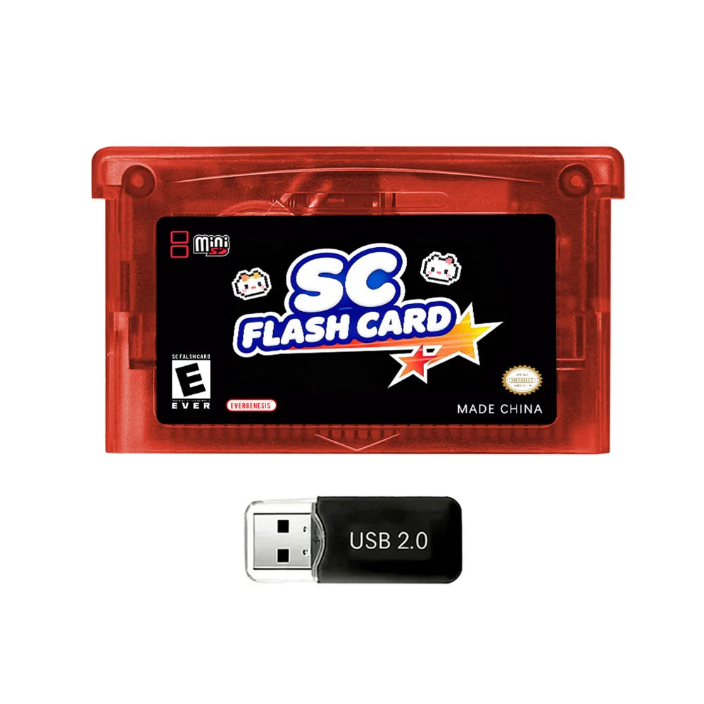 DGETG SCFW V2.0 GBA Flash Cart 5000+ Retro Games RTC 1M Flash NES Compatible with GBC GB NES DS Includes 8G TF Card