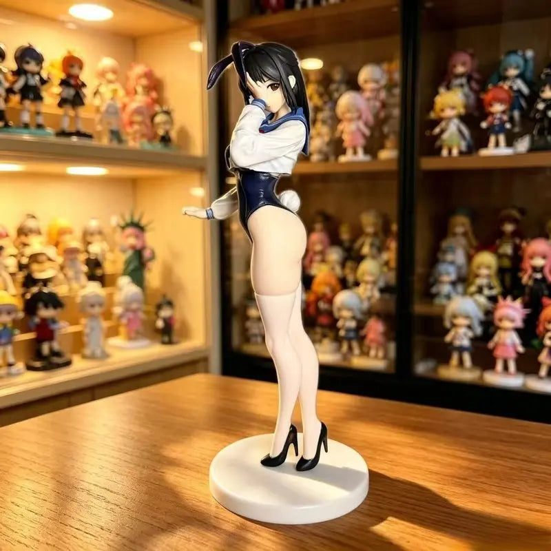 Anime Sexy Jk Bunny Girl Uniform Figure Beautiful Girl Desktop Ornament Computer Case Car Decor Collectible Model Gift For Adult