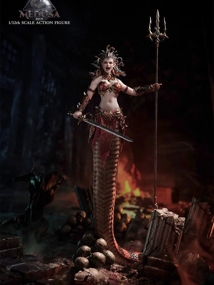 TBLeague PL2024-227 Snake Tail Version 1/12 Medusa Female Monster Action Figure Battle Damaged Platform Ornament 6inch Soldier
