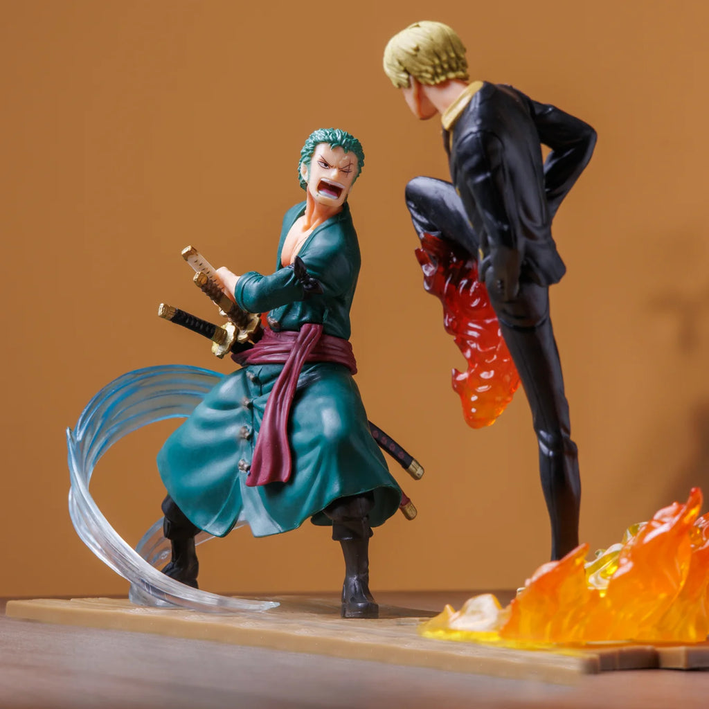 ONE PIECE Sanji Zoro Duell, Modellstatuen, Anime-Peripheriegeräte, Heimdekorationen, Valentinstagsgeschenke, kleine Geschenke