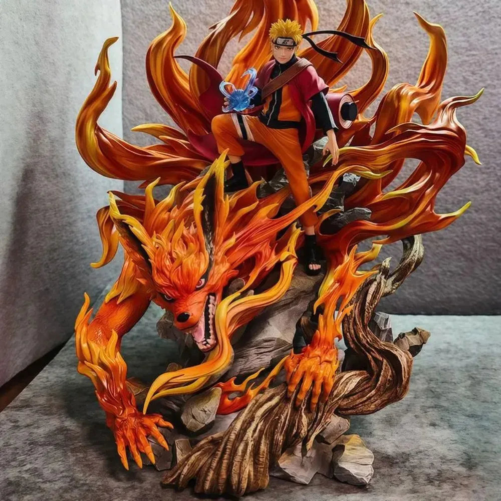 43cm Gk Bandai Naruto Uzumaki Kurama Mode Anime Action Figure PVC Model Toy Statue Collection for Home Decor Fans Birthday Gift