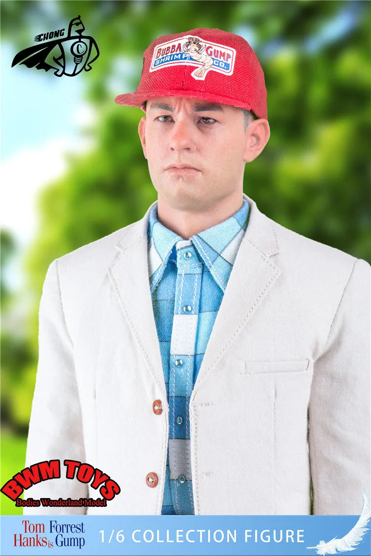 CHONG COO3  1/6 Scale Biography of Legendary Figures Forrest Gump Tom Hanks 12" Action Figure Full Set Model with Chair Model