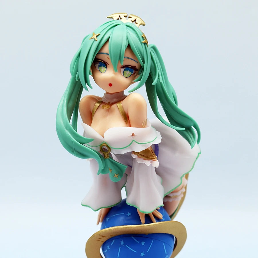 17cm Glittering Star ver. Hatsune Miku Anime Figure Kawaii Globe Girl Action Figure Adult Collection Model Doll Toy for Kid Gift