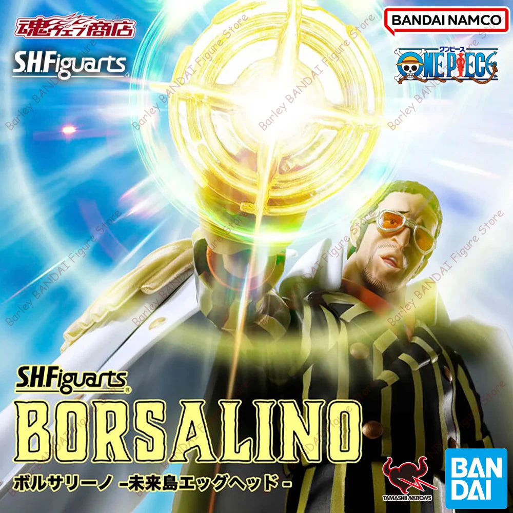 BANDAI PB Exclusive Genuine ONE PIECE S.H.Figuarts Borsalino Future Island Egghead Anime Figure Action Figurine Model Toys Gifts