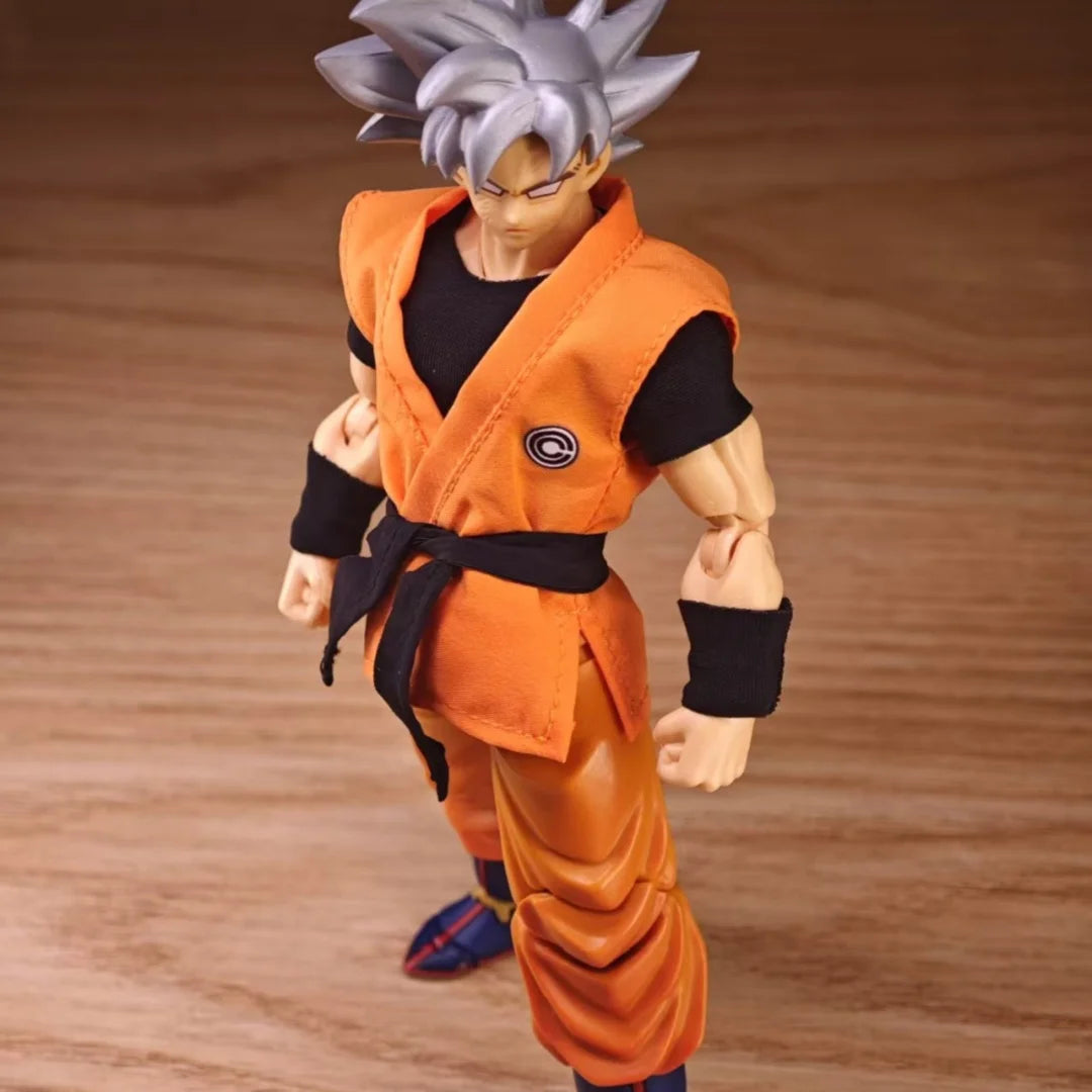 Dragon Ball SHF Anime NEW Handmade Son Goku Practice clothes and training clothes Built In Iron Wire Is Suitable for 1/12 Toys