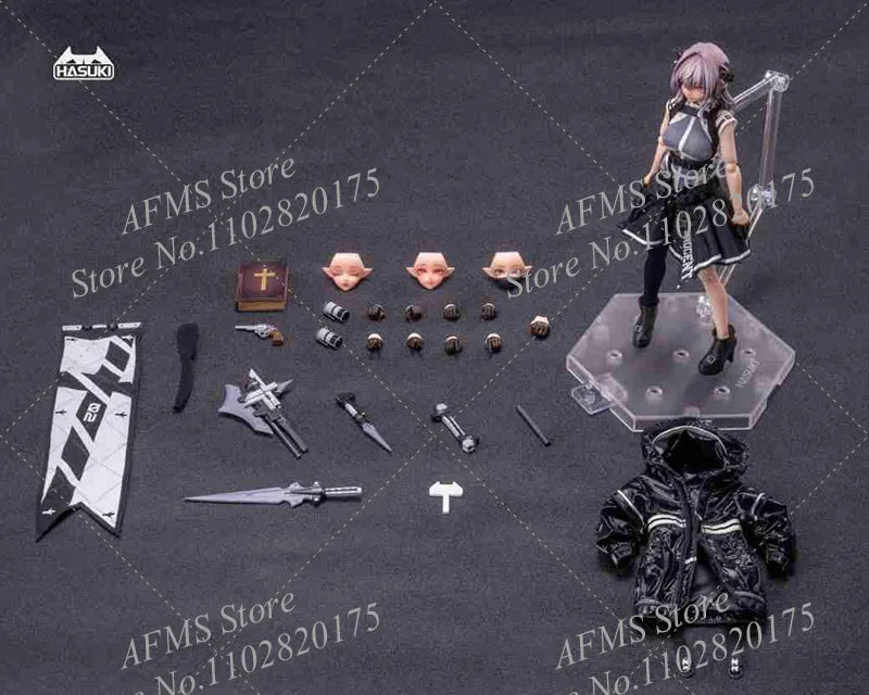 HASUKI PA009 1/12 Scale Collectible Figure Friede Charm Demon Nun Punk Anime Fighting Girl 6inch Women Soldier Action Figure
